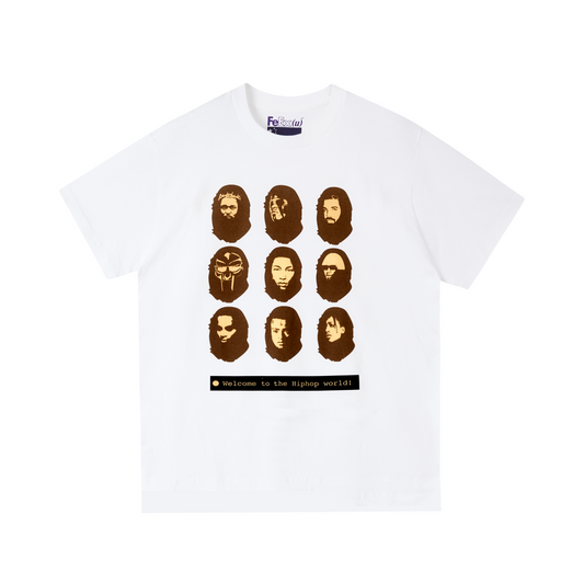 "HIPHOP WORLD" TEE (White)