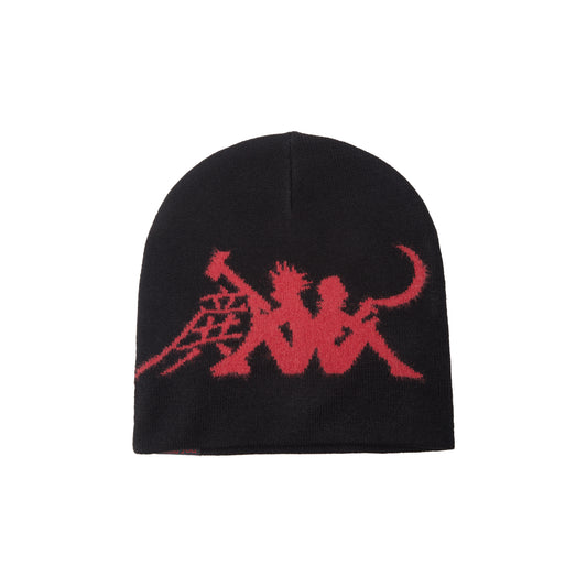 "SICKLE KAPPA" Knit Beanie (Black)