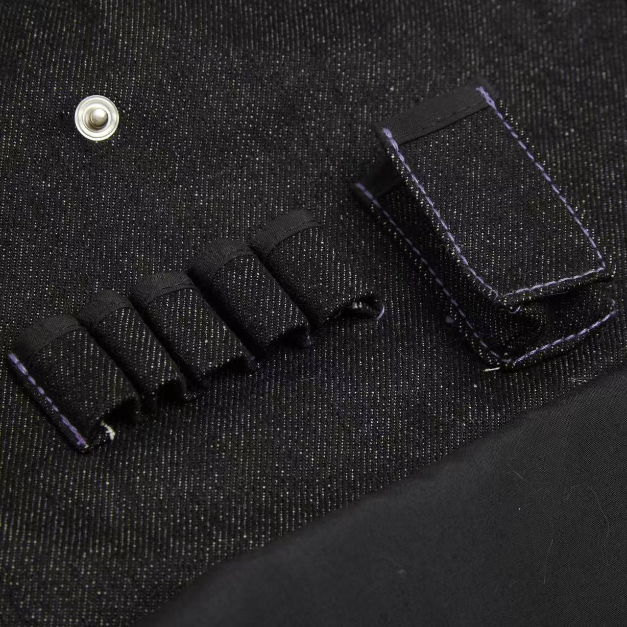 "SMOKING CHILLS" Raw Denim Jeans (Black)